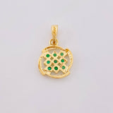 Dije Espiral Triki Esmeraldas 18pts 1.45gr / 2cm / Oro Amarillo 18K