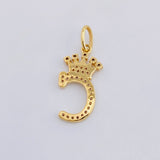 Dije Corona Letra C 1.6gr / 1 in / Oro Amarillo 18K *