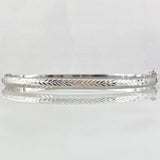 Pulso Aro Espiga Diamantado 4.55gr / 19cm / 4mm Oro Blanco +4 18K *