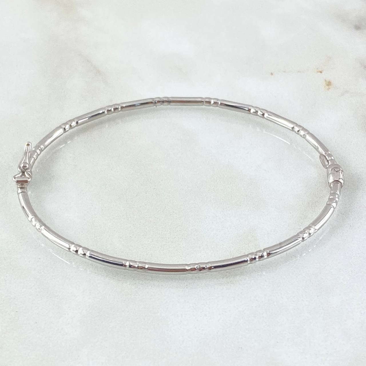 Pulso Aro Segmentado 2.75gr / 20cm / 2.5mm Oro Blanco +4 18K *
