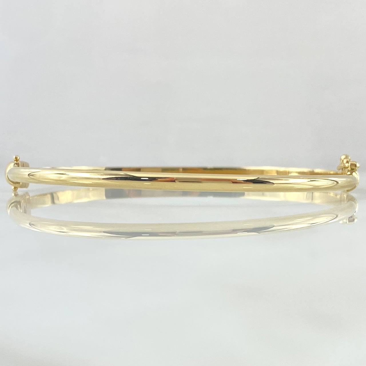 Pulso Aro Liso 5.05gr / 19cm / 3mm Oro Amarillo +4 18K *