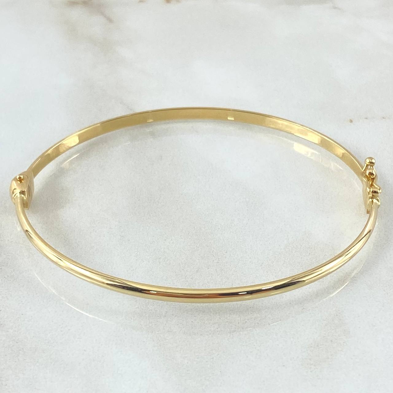 Pulso Aro Liso 5.1gr / 20cm / 3mm Oro Amarillo +4 18K ©
