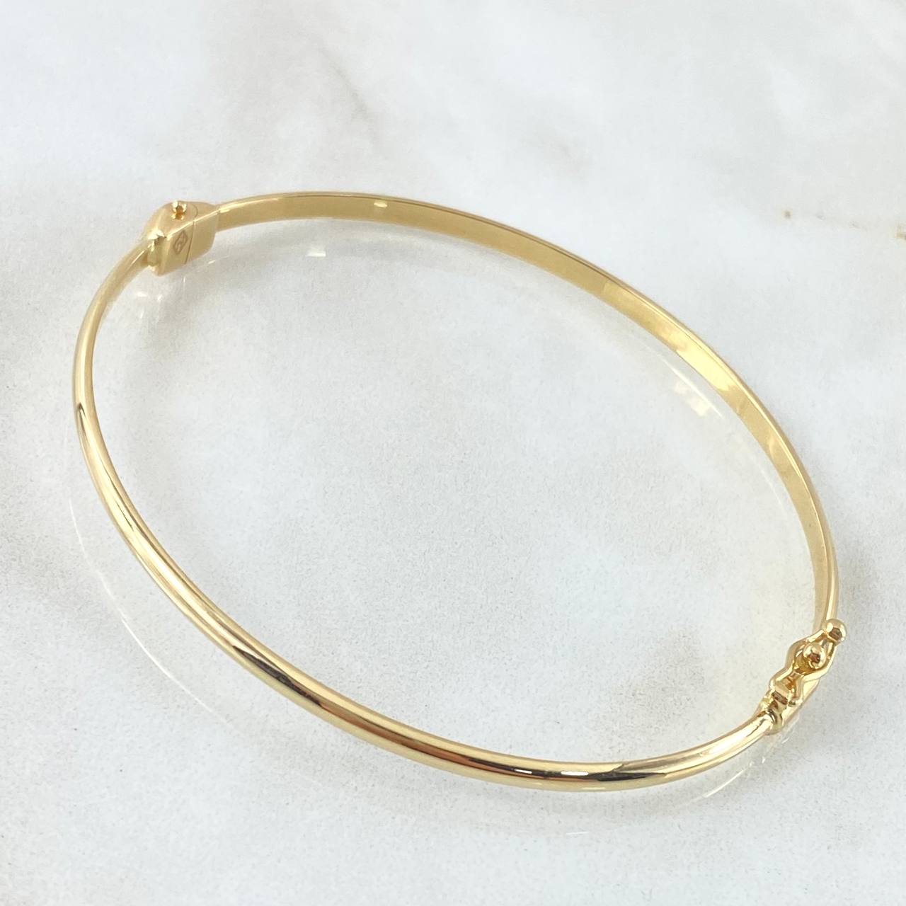 Pulso Aro Liso 5.05gr / 19cm / 3mm Oro Amarillo +4 18K *