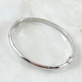Pulso Aro Liso 6.9gr / 20cm / 5mm Oro Blanco +4 18K ©