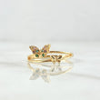 Anillo Mariposas Diapausas 1.9gr / T6 1/4 / Circones Multicolor Oro Amarillo 18K