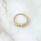Anillo Infinito Coquett 2.25gr / T6 3/4 / Circones Blancos Oro Amarillo 18K ©