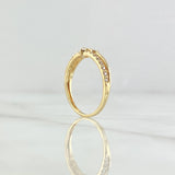 Anillo Infinito Coquett 2.25gr / T6 3/4 / Circones Blancos Oro Amarillo 18K ©