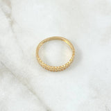 Anillo Oso TS Hilera 2.5gr / T7 3/4 / Circones Blancos Oro Amarillo 18K ©