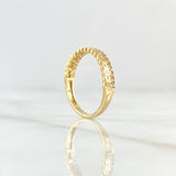 Anillo Oso TS Hilera 2.5gr / T7 3/4 / Circones Blancos Oro Amarillo 18K ©