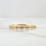 Anillo Infinto Continuo 1.45gr / T7 1/2 / Circones Blancos Oro Amarillo 18K ©
