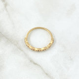 Anillo Infinto Continuo 1.45gr / T7 1/2 / Circones Blancos Oro Amarillo 18K ©