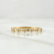 Anillo Siete Alamas Cubicas 1.4gr / T6 1/4 / Circones Blancos Oro Amarillo 18K