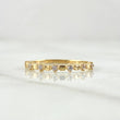Anillo Siete Alamas Cubicas 1.5gr / T8 / Circones Blancos Oro Amarillo 18K *