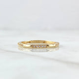 Anillo Carril de Orion 1.3gr / T6 1/4 / Circones Blancos Oro Amarillo 18K ©