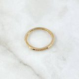 Anillo Carril de Orion 1.3gr / T6 1/4 / Circones Blancos Oro Amarillo 18K ©