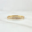 Anillo Churumbela Recta 1.35gr / T7 1/2 / Circones Blancos Oro Amarillo 18K ©