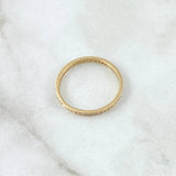 Anillo Churumbela Recta 1.35gr / T7 1/2 / Circones Blancos Oro Amarillo 18K ©