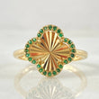 Anillo Trebol Dorado 2.9gr / T7 1/2 / Oro Amarillo 18K