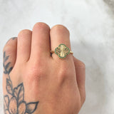 Anillo Trebol Dorado 2.9gr / T7 1/2 / Oro Amarillo 18K
