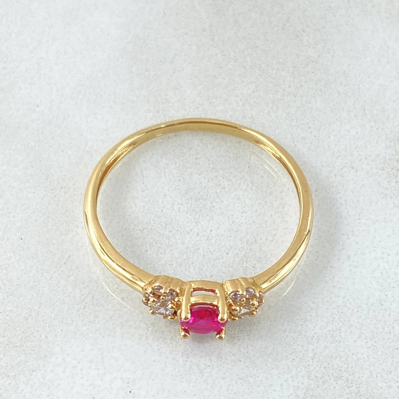 Anillo Solitario Moño Estrellado 1.7gr / T8 1/4 / Oro Amarillo 18K