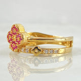 Anillo Trebol Lineal 3.6gr / T6 3/4 / Oro Amarillo 18K