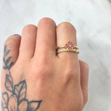 Anillo Trebol Lineal 3.6gr / T6 3/4 / Oro Amarillo 18K