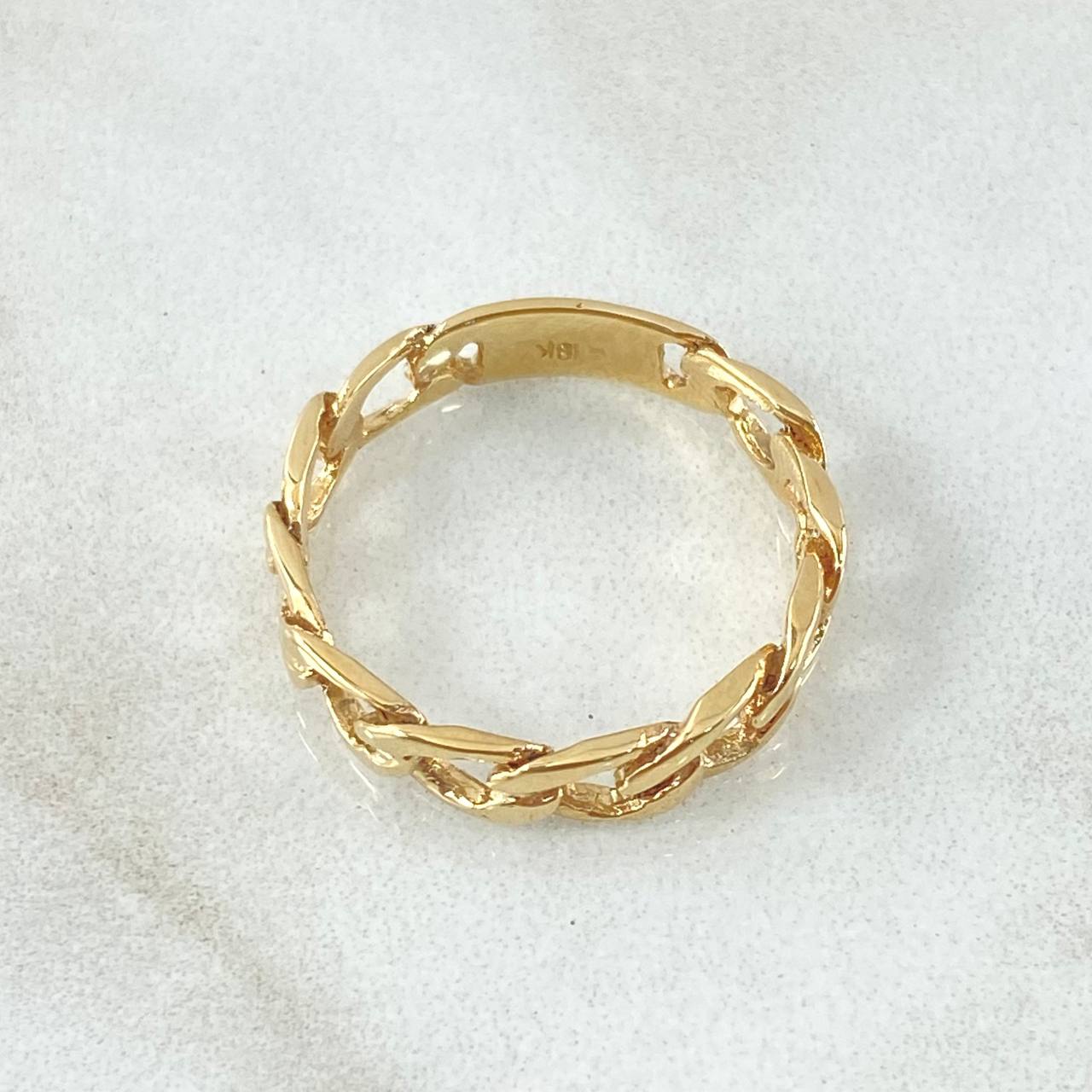 Anillo Cubano 2.25gr / T6 / Oro Amarillo 18K