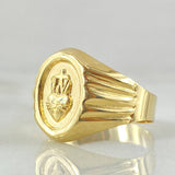 Anillo Sello Sangrado Corazon  2.45gr / T9 1/2 / Oro Amarillo 18K