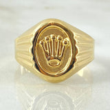 Anillo Sello Corona 2.6gr / T10 / Oro Amarillo 18K ©