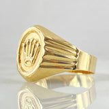 Anillo Sello Corona 2.6gr / T10 / Oro Amarillo 18K ©
