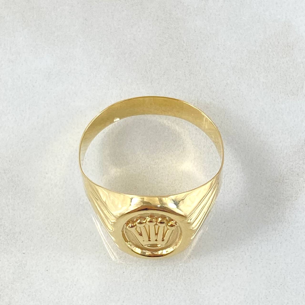 Anillo Sello Corona 2.6gr / T10 / Oro Amarillo 18K ©