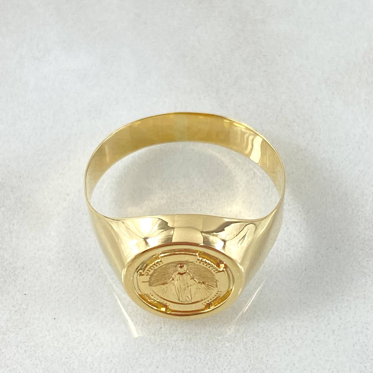 Anillo Sello Virgen Milagrosa 2.5gr / T11 / Oro Amarillo 18K