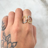 Anillo Nudo Cruzado 4.15gr / T7 / Tres Oros 18K