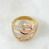Anillo Curvas Entrelazadas 4.4gr / T6 1/4 / Tres Oros 18K