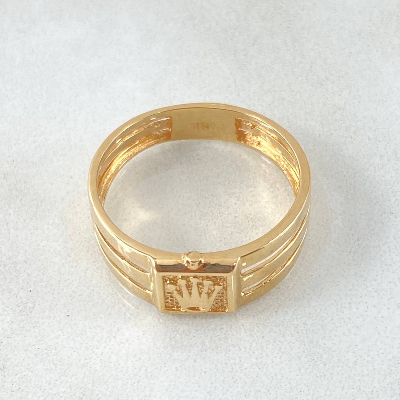 Anillo Corona 2.85gr / T7 1/2 / Oro Amarillo 18K ©