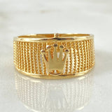 Anillo Punteado Corona 3.55gr / T8 / Oro Amarillo 18K