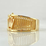 Anillo Punteado Corona 3.55gr / T8 / Oro Amarillo 18K