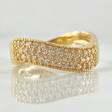 Anillo Ola Doble 3.4gr / T6 1/4 / Oro Amarillo 18K