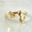 Anillo Doble Corazon 2.2gr / T6 1/4 / Oro Amarillo 18K