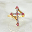 Anillo Cruz Paralela Tupida 2.8gr / T6 1/2 / Oro Amarillo 18K