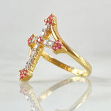 Anillo Cruz Paralela Tupida 2.8gr / T6 1/2 / Oro Amarillo 18K