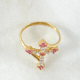 Anillo Cruz Paralela Tupida 2.8gr / T6 1/2 / Oro Amarillo 18K