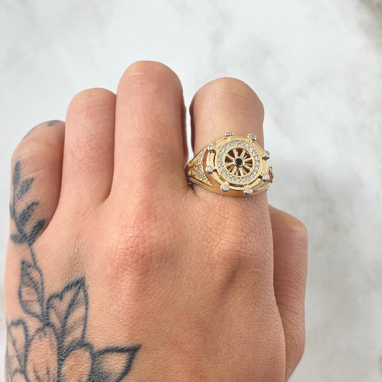 Anillo Timon Movil 9.25gr / T10 1/2 / Oro Amarillo 18K ©