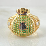 Anillo Bolsa Dinero 9.5gr / T9 / Dos Oros Amarillo Blanco 18K ©