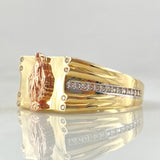 Anillo Virgen Milagrosa 5.4gr / T10 / Dos Oros Amarillo Rosa 18K ©