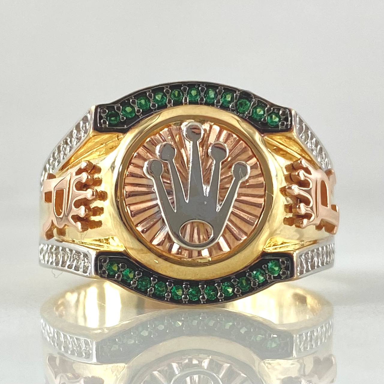 Anillo Corona 7.15gr / T11 / Tres Oros 18K