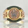 Anillo Corona 7.15gr / T11 / Tres Oros 18K