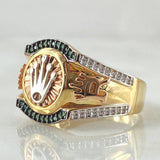 Anillo Corona 7.15gr / T11 / Tres Oros 18K