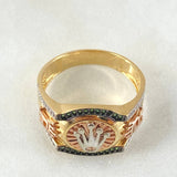 Anillo Corona 7.15gr / T11 / Tres Oros 18K