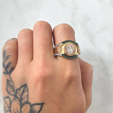 Anillo Corona 7.15gr / T11 / Tres Oros 18K
